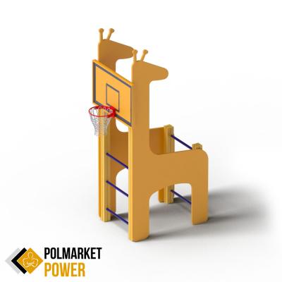 Жираф с баскетбольным кольцом